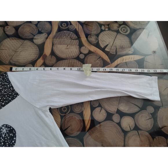 Winter Holiday snowman long sleeve tunic high low hem V-neck Small - Picture 6 of 10